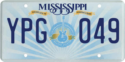 MS license plate YPG049
