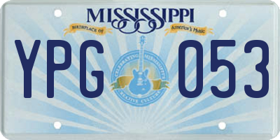 MS license plate YPG053