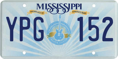 MS license plate YPG152
