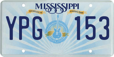 MS license plate YPG153