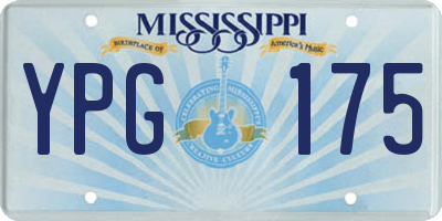 MS license plate YPG175