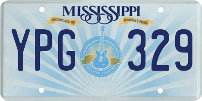 MS license plate YPG329