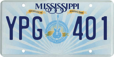 MS license plate YPG401