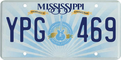 MS license plate YPG469