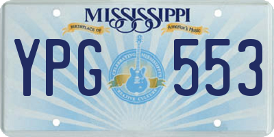MS license plate YPG553