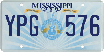 MS license plate YPG576