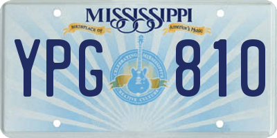MS license plate YPG810