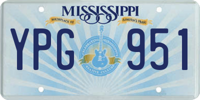 MS license plate YPG951