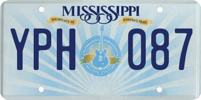 MS license plate YPH087