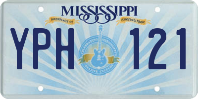 MS license plate YPH121
