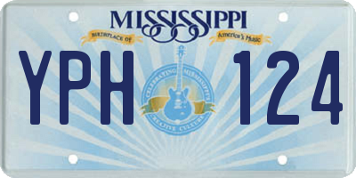 MS license plate YPH124