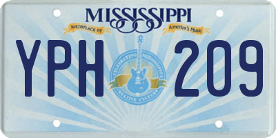 MS license plate YPH209