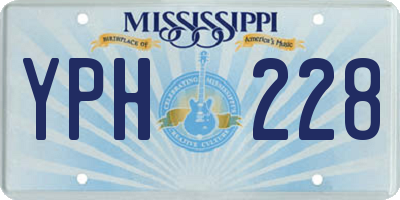 MS license plate YPH228