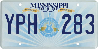 MS license plate YPH283
