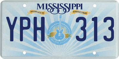 MS license plate YPH313
