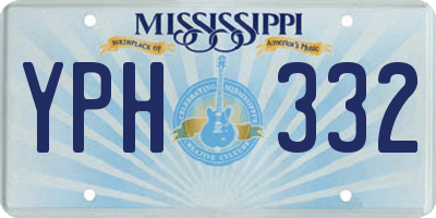 MS license plate YPH332