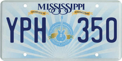 MS license plate YPH350
