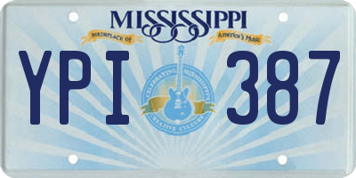 MS license plate YPI387