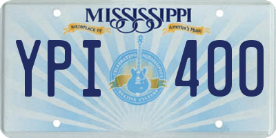 MS license plate YPI400