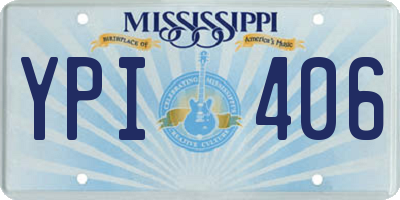 MS license plate YPI406