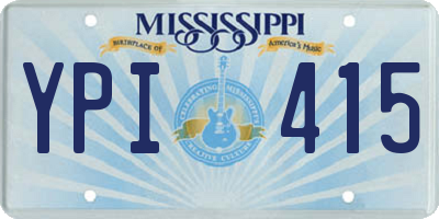 MS license plate YPI415