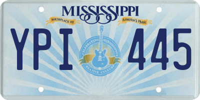 MS license plate YPI445