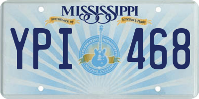 MS license plate YPI468