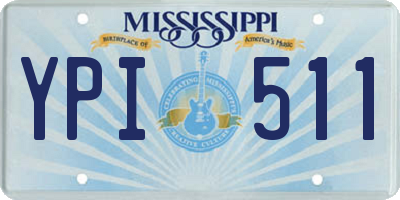 MS license plate YPI511