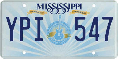 MS license plate YPI547