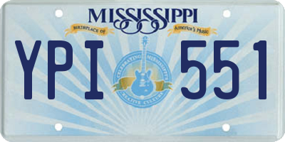 MS license plate YPI551