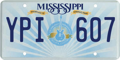 MS license plate YPI607