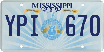 MS license plate YPI670