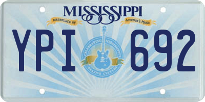 MS license plate YPI692