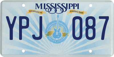 MS license plate YPJ087