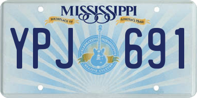 MS license plate YPJ691