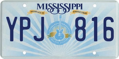 MS license plate YPJ816