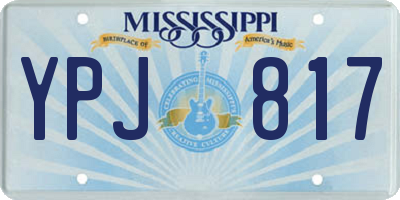 MS license plate YPJ817