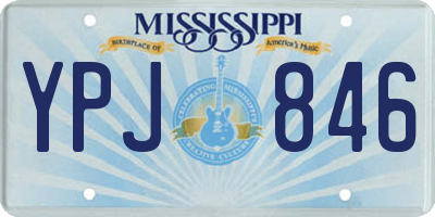 MS license plate YPJ846