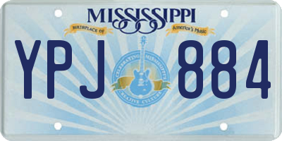MS license plate YPJ884
