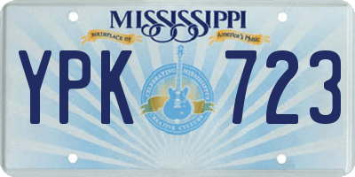 MS license plate YPK723