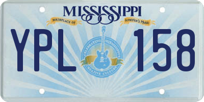 MS license plate YPL158