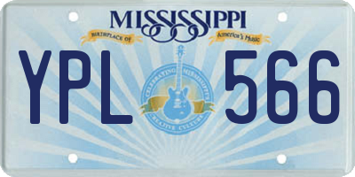 MS license plate YPL566