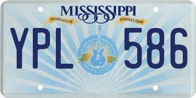 MS license plate YPL586