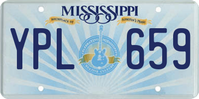 MS license plate YPL659