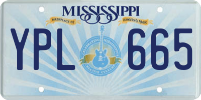 MS license plate YPL665
