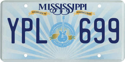 MS license plate YPL699