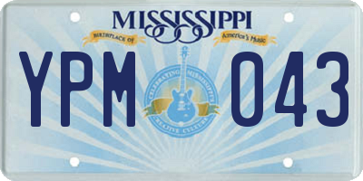 MS license plate YPM043