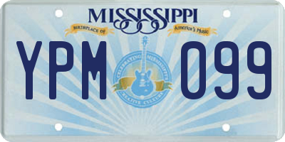 MS license plate YPM099
