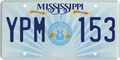 MS license plate YPM153