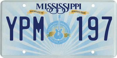 MS license plate YPM197